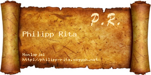 Philipp Rita névjegykártya